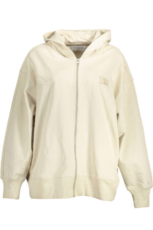CALVIN KLEIN FELPA CON ZIP DONNA BEIGE