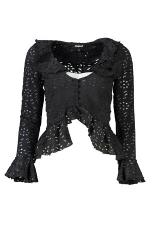 DESIGUAL CAMICIA MANICHE LUNGHE DONNA NERO
