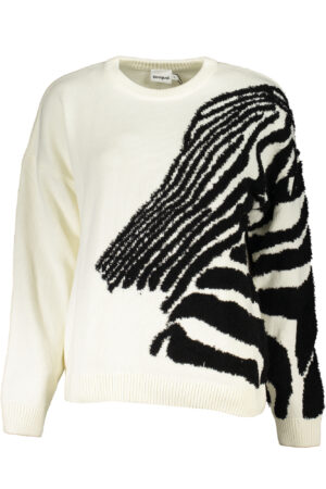 DESIGUAL MAGLIA DONNA BIANCO