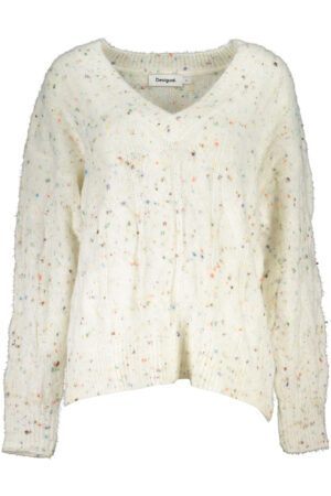 DESIGUAL MAGLIONE DONNA BIANCO
