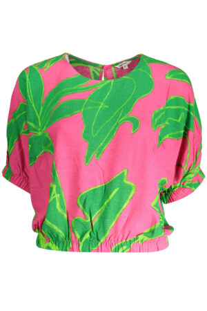 DESIGUAL T-SHIRT MANICHE CORTE DONNA ROSA