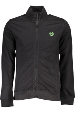 GIAN MARCO VENTURI FELPA CON ZIP UOMO NERO