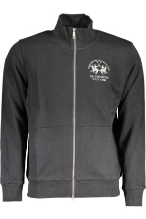 LA MARTINA FELPA CON ZIP UOMO NERO