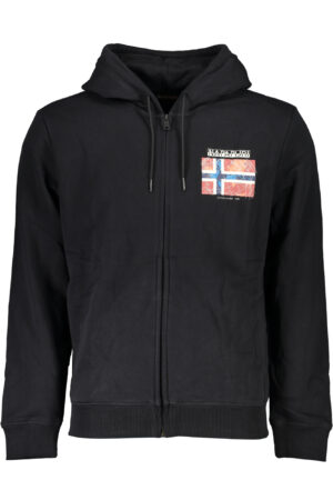 NAPAPIJRI FELPA CON ZIP UOMO NERO