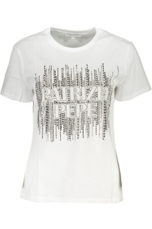 PATRIZIA PEPE T-SHIRT MANICHE CORTE DONNA BIANCO