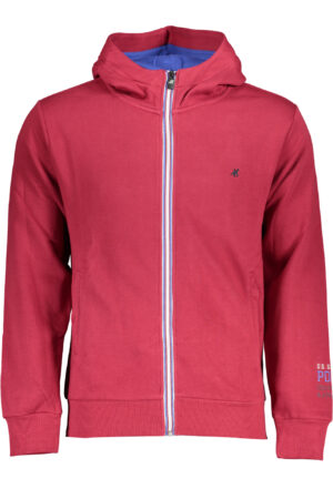 U.S. GRAND FELPA CON ZIP UOMO ROSSO