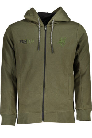 U.S. GRAND FELPA CON ZIP UOMO VERDE