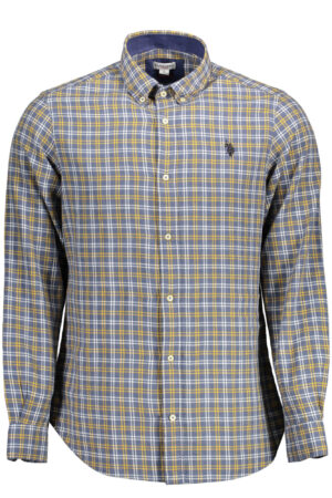 U.S. POLO CAMICIA MANICHE LUNGHE UOMO BLU