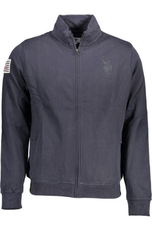 U.S. POLO FELPA CON ZIP UOMO BLU