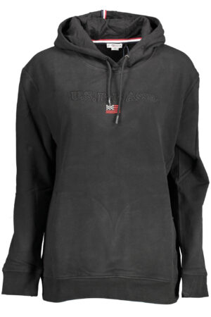 U.S. POLO FELPA SENZA ZIP DONNA NERO