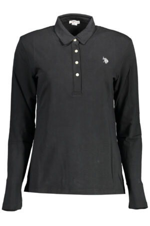 U.S. POLO POLO MANICHE LUNGHE DONNA NERO