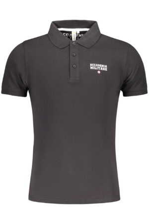 ACCADEMIA MILITARE POLO MANICHE CORTE UOMO NERO