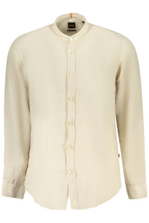 BOSS CAMICIA MANICHE LUNGHE UOMO BEIGE