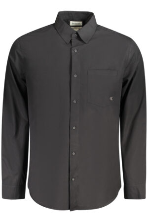 CALVIN KLEIN CAMICIA MANICHE LUNGHE UOMO NERO