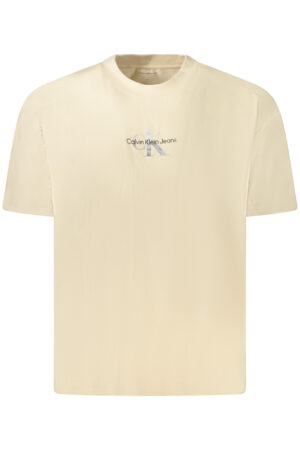 CALVIN KLEIN T-SHIRT MANICHE CORTE DONNA BEIGE
