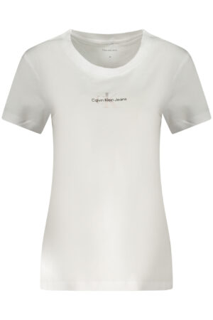 CALVIN KLEIN T-SHIRT MANICHE CORTE DONNA BIANCO