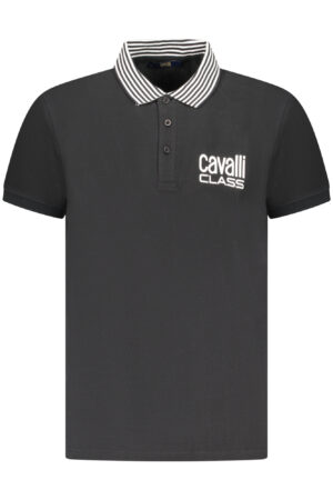 CAVALLI CLASS POLO MANICHE CORTE UOMO NERO