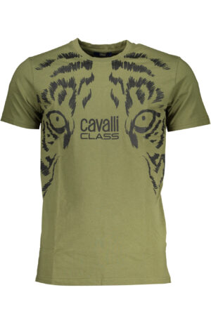 CAVALLI CLASS T-SHIRT MANICHE CORTE UOMO VERDE