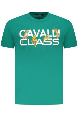 CAVALLI CLASS T-SHIRT MANICHE CORTE UOMO VERDE
