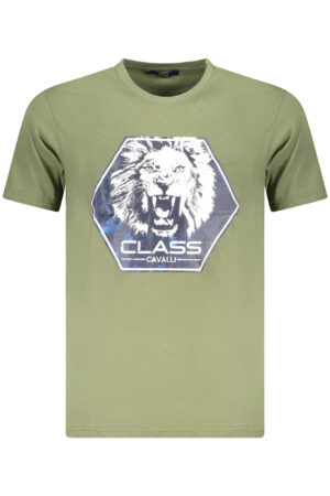 CAVALLI CLASS T-SHIRT MANICHE CORTE UOMO VERDE