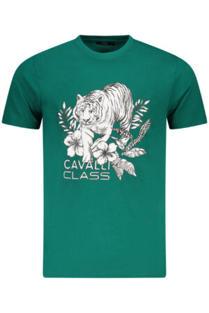 CAVALLI CLASS T-SHIRT MANICHE CORTE UOMO VERDE
