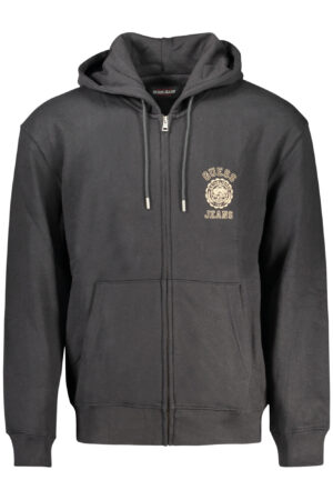 GUESS JEANS FELPA CON ZIP UOMO NERO