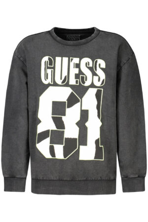 GUESS JEANS FELPA SENZA ZIP BAMBINO NERO