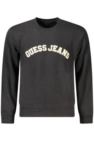 GUESS JEANS FELPA SENZA ZIP UOMO NERO