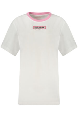 GUESS JEANS T-SHIRT MANICHE CORTE DONNA BIANCO