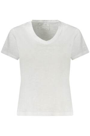 GUESS JEANS T-SHIRT MANICHE CORTE DONNA BIANCO