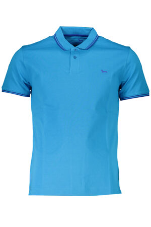 HARMONT & BLAINE POLO MANICHE CORTE UOMO AZZURRO