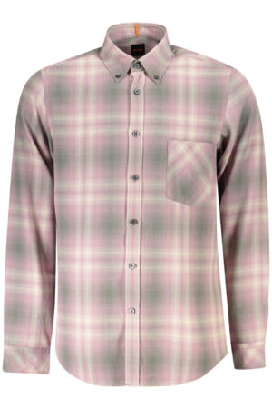 HUGO BOSS CAMICIA MANICHE LUNGHE UOMO ROSA