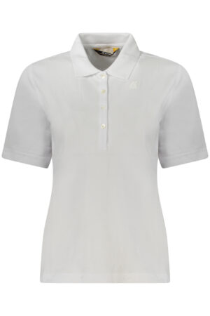 K-WAY POLO MANICHE CORTE DONNA BIANCO