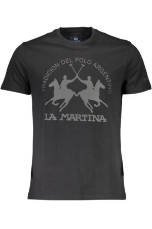 LA MARTINA T-SHIRT MANICHE CORTE UOMO NERO