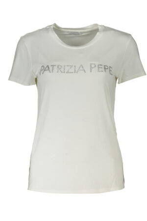 PATRIZIA PEPE T-SHIRT MANICHE CORTE DONNA BIANCO