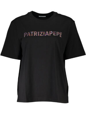 PATRIZIA PEPE T-SHIRT MANICHE CORTE DONNA NERO
