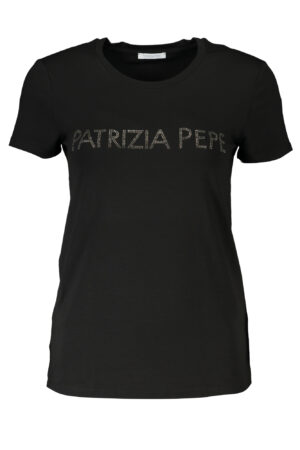 PATRIZIA PEPE T-SHIRT MANICHE CORTE DONNA NERO