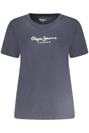 PEPE JEANS T-SHIRT MANICHE CORTE DONNA BLU