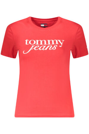 TOMMY HILFIGER T-SHIRT MANICHE CORTE DONNA ROSSO