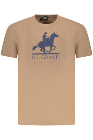 U.S. GRAND T-SHIRT MANICHE CORTE UOMO MARRONE