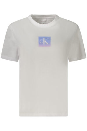 CALVIN KLEIN T-SHIRT MANICHE CORTE DONNA BIANCO