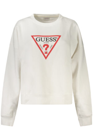 GUESS JEANS FELPA SENZA ZIP DONNA BIANCO