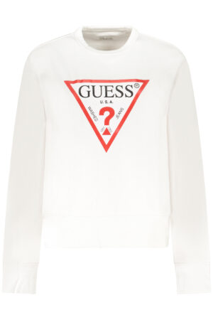 GUESS JEANS FELPA SENZA ZIP DONNA BIANCO