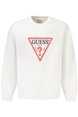 GUESS JEANS FELPA SENZA ZIP UOMO BIANCO