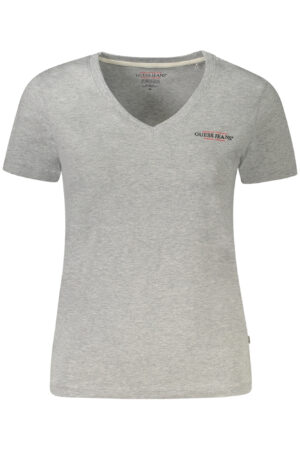 GUESS JEANS T-SHIRT MANICHE CORTE DONNA GRIGIO