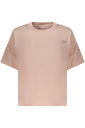GUESS JEANS T-SHIRT MANICHE CORTE DONNA ROSA