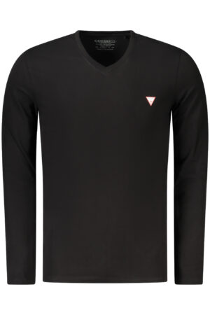 GUESS JEANS T-SHIRT MANICHE LUNGHE UOMO NERO