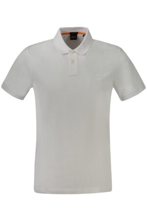 HUGO BOSS POLO MANICHE CORTE UOMO BIANCO
