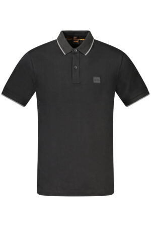 HUGO BOSS POLO MANICHE CORTE UOMO NERO