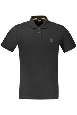 HUGO BOSS POLO MANICHE CORTE UOMO NERO